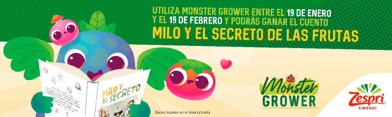 ¡Utiliza Monster Grower entre el 19 de enero y el 19 de febrero y podrás ganar cuentos!
